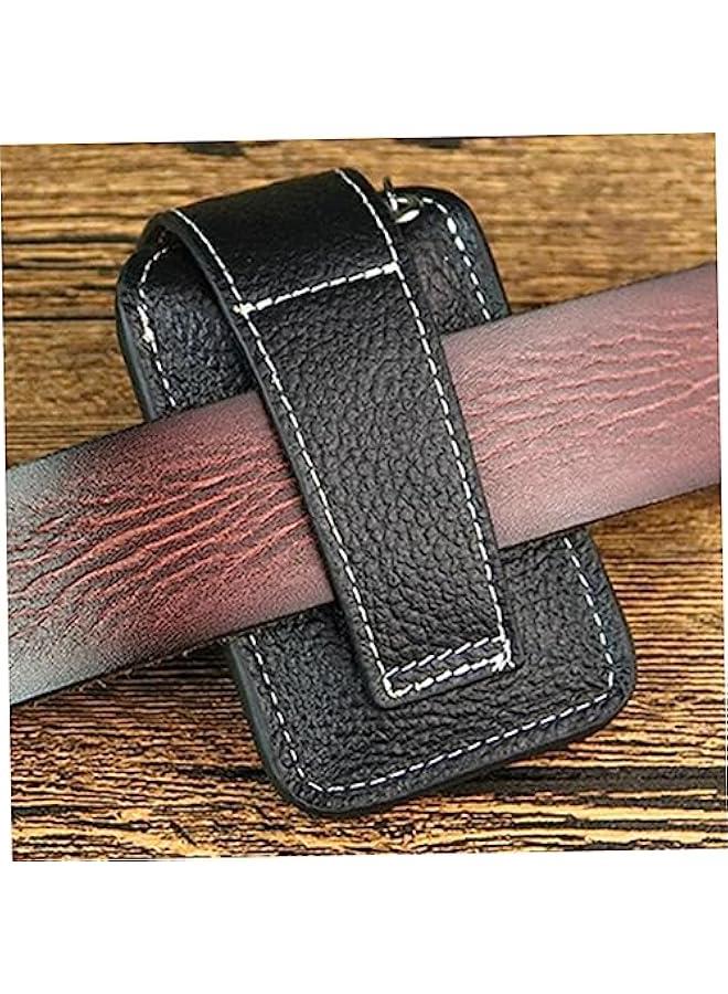 Generic car key keychains car keys keychain remote key fob key fob holder key pouch key fob case key covers car key protector key fob cover for car keys leather car key case belt  - Image 2