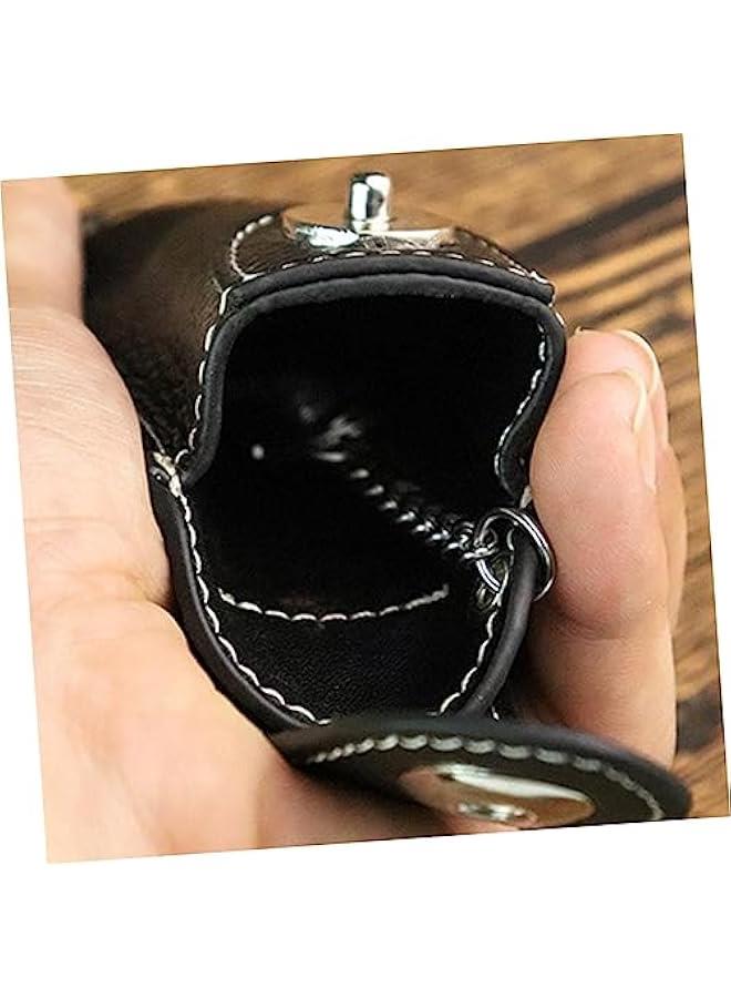 Generic car key keychains car keys keychain remote key fob key fob holder key pouch key fob case key covers car key protector key fob cover for car keys leather car key case belt  - Image 5