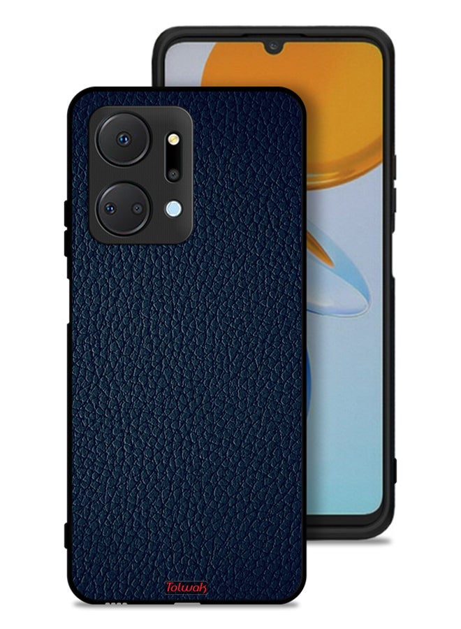 Tolwak غطاء حماية لهاتف Honor X7a بنمط جلد - Image 1