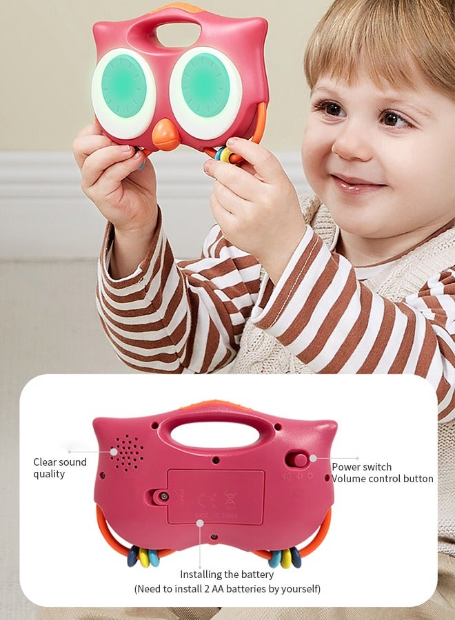 Musical Hand Crank Children's Toy, Funny Owl Music Box, Contains 8 Educational Nursery Rhymes/8 Percussion Songs - Image 3