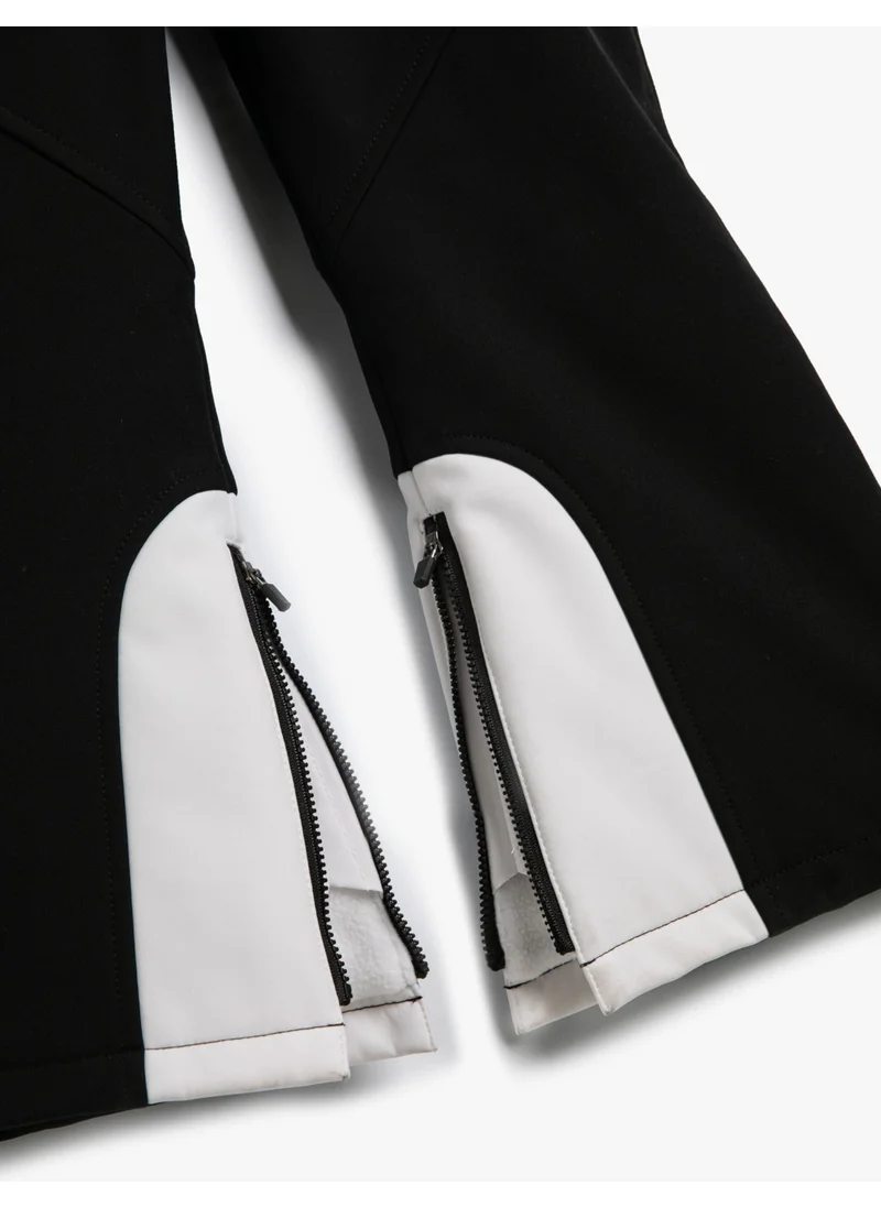 كوتون Ski Overalls with Color Block Zipper