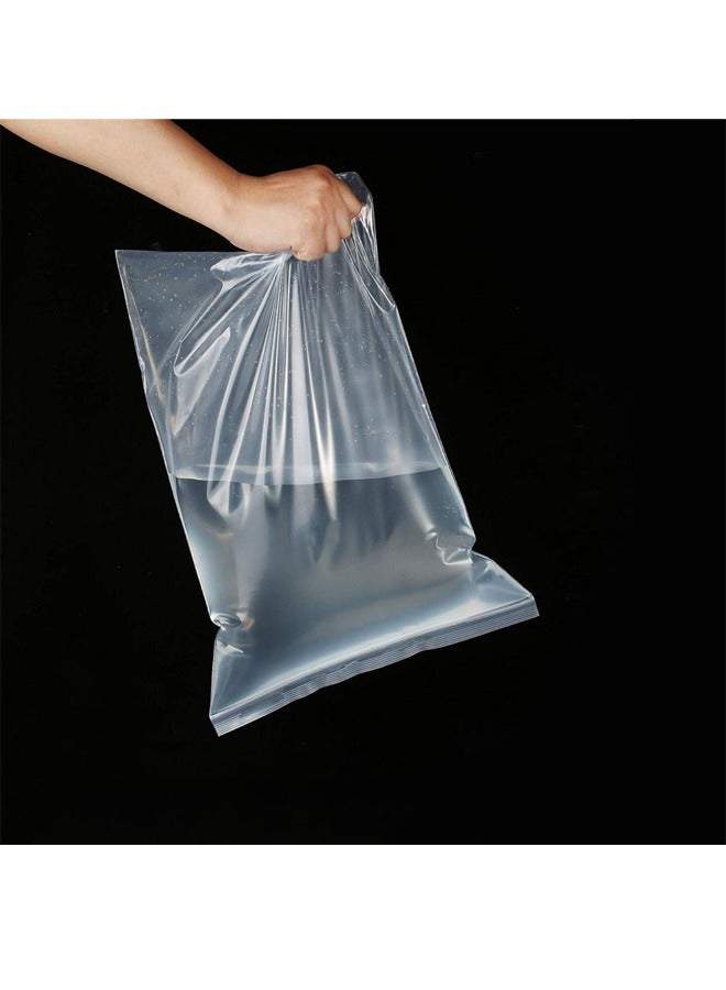 GUSGU Clear Plastic Reclosable Zip Bags 14x20cm (100 count), Poly Baggies with Resealable Zip Top Lock for Small Business Storage, Packaging - Image 5