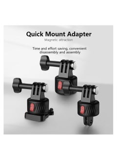 Y&D Magnetic Suction Adapter Tripod Quick Release Base Mount Action Camera Accessories Screws Free with Compatible 11/10/9/8/7 Insta 360 AKASO DJI  - Image 2
