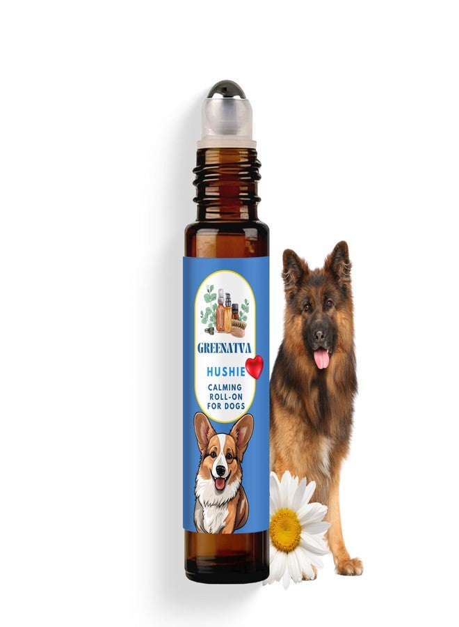 Greenatva Hushie by Greenatva - Dog Anxiety Relief Oil Roll On, Blend of Lavender, Frankincense, Chamomile Essential Oils | Dog Separation Anxiety & Stress Support, 10ml Bottle, Lasts Upto 60 Applications - Image 1