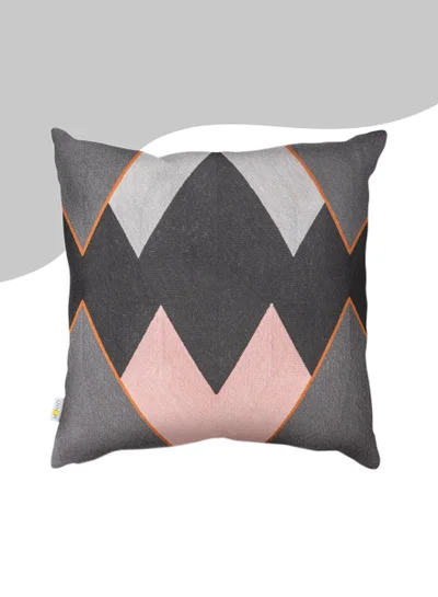 Donetella Decorative Embroidered Cushion Cover Multicolour 45x45Cm (Without Filler)