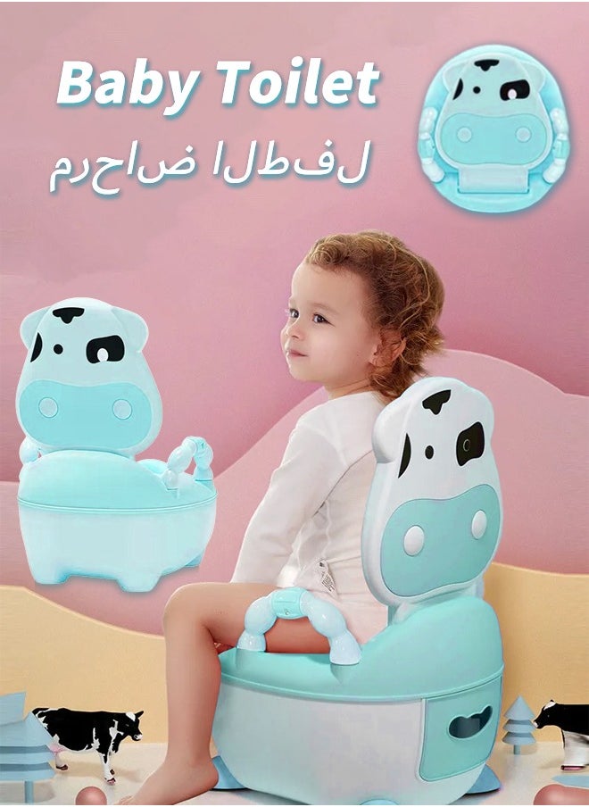 Generic - Kid Size Potty Realistic Potty Training Toilet Toddler Potty Chair with Soft Seat Removable Potty Pot Toilet Tissue Dispenser and Splash Guard Non-Slip for Toddler Baby Kids - Image 1
