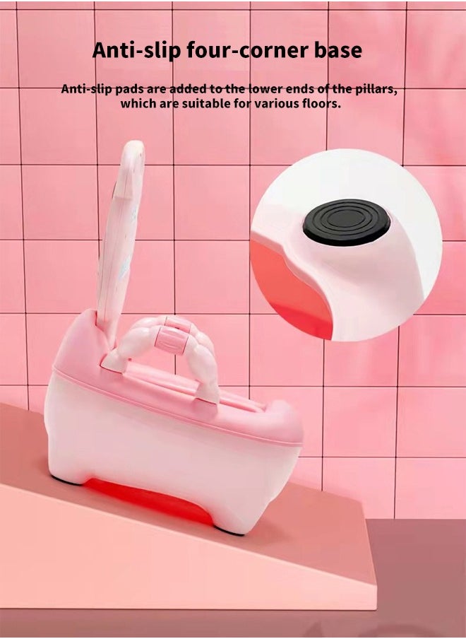Generic - Kid Size Potty Realistic Potty Training Toilet Toddler Potty Chair with Soft Seat Removable Potty Pot Toilet Tissue Dispenser and Splash Guard Non-Slip for Toddler Baby Kids - Image 1