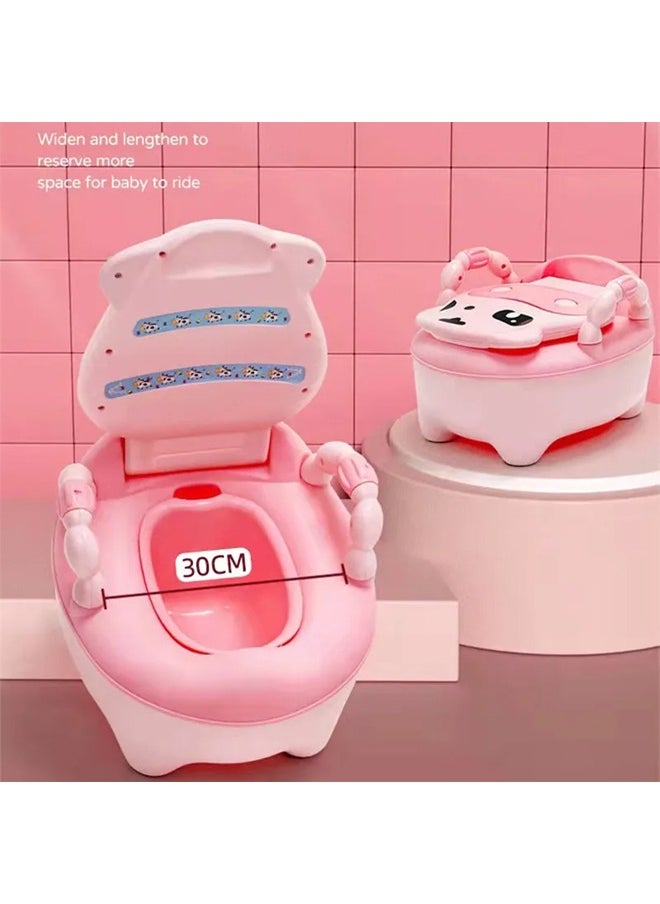 Generic - Kid Size Potty Realistic Potty Training Toilet Toddler Potty Chair with Soft Seat Removable Potty Pot Toilet Tissue Dispenser and Splash Guard Non-Slip for Toddler Baby Kids - Image 1