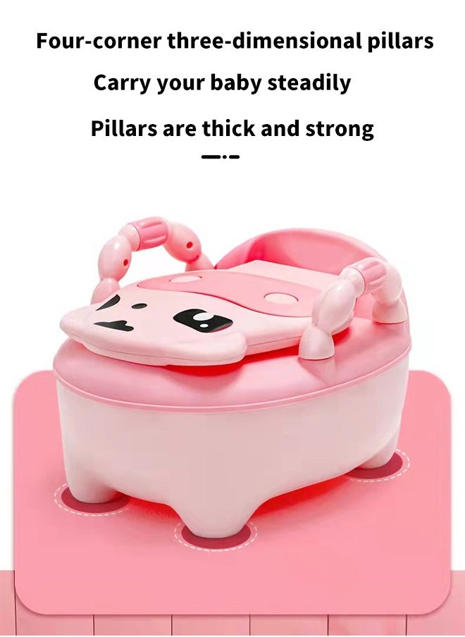Generic - Kid Size Potty Realistic Potty Training Toilet Toddler Potty Chair with Soft Seat Removable Potty Pot Toilet Tissue Dispenser and Splash Guard Non-Slip for Toddler Baby Kids - Image 1