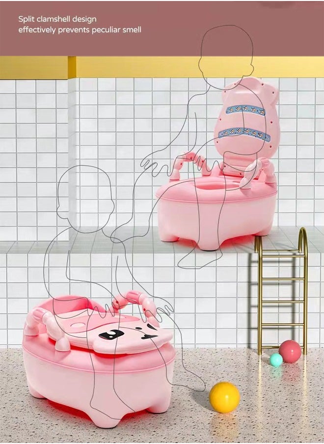Generic - Kid Size Potty Realistic Potty Training Toilet Toddler Potty Chair with Soft Seat Removable Potty Pot Toilet Tissue Dispenser and Splash Guard Non-Slip for Toddler Baby Kids - Image 1