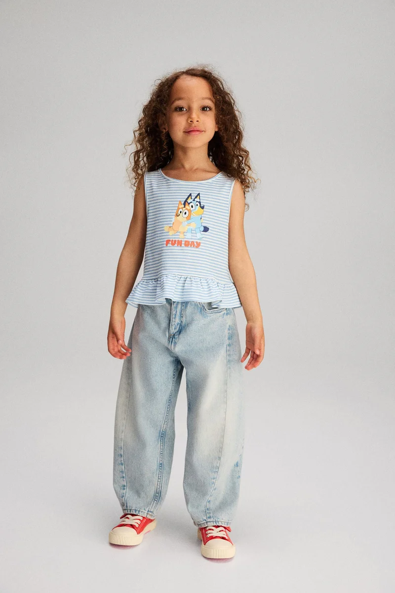 H&M Print-motif peplum top