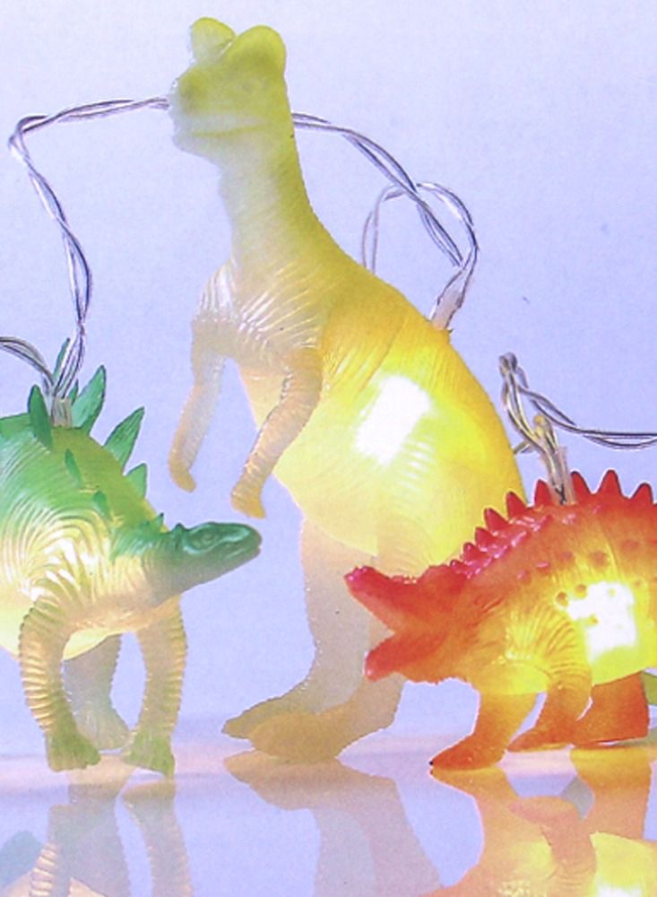 سلة حبل إضاءة ليد مع تعليقة على شكل ديناصورات ملونة للأطفال بطول 1.6 متر للديكورات وأعياد الميلاد - Image 3