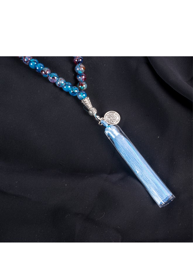The Black Pearl Accessories Multi Colored Alabaster Stone Prayer Bead of 33 Beads  - Image 2