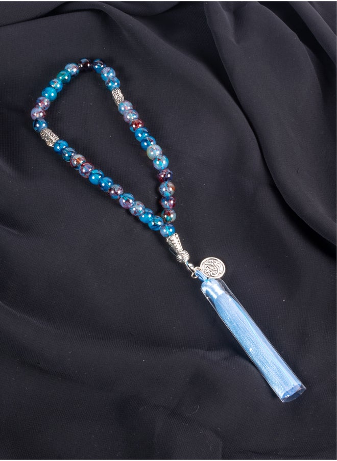 The Black Pearl Accessories Multi Colored Alabaster Stone Prayer Bead of 33 Beads  - Image 1