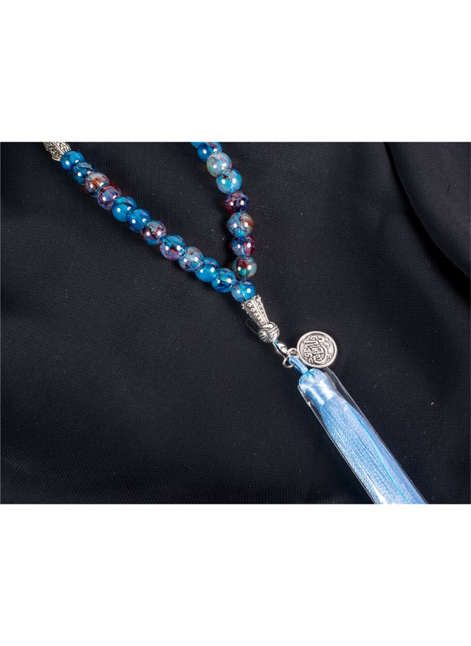 The Black Pearl Accessories Multi Colored Alabaster Stone Prayer Bead of 33 Beads  - Image 3
