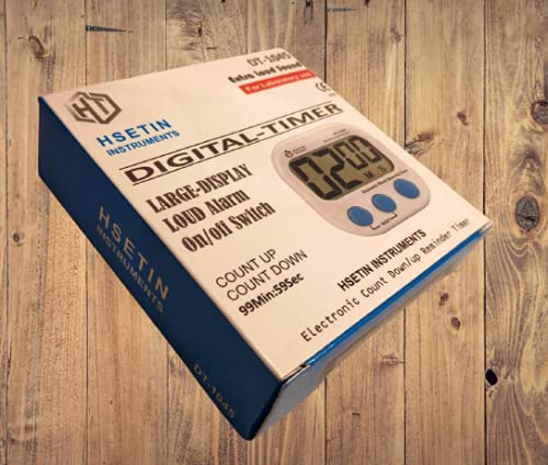 HSETIN INSTRUMENTS Erma Digital Count Down/Up Timer (99 min: 59 sec, White) - Image 2