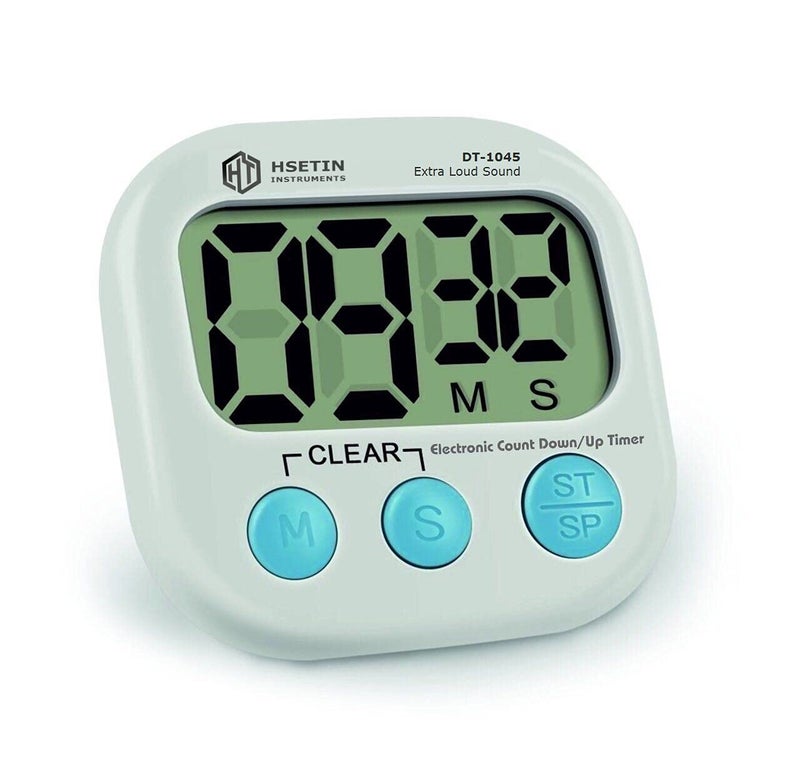 HSETIN INSTRUMENTS Erma Digital Count Down/Up Timer (99 min: 59 sec, White) - Image 1