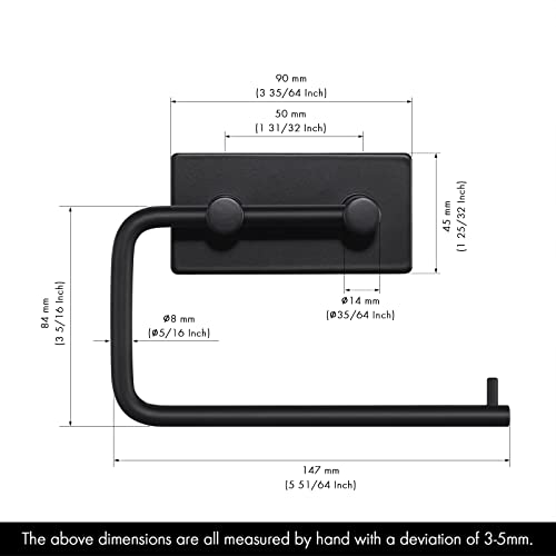 KES Self Adhesive Toilet Paper Holder Stainless Steel Tissue Paper Roll Holder Hand Towel Holder for Bathroom RUSTPROOF Brushed Finish, A7070-2 - Image 2
