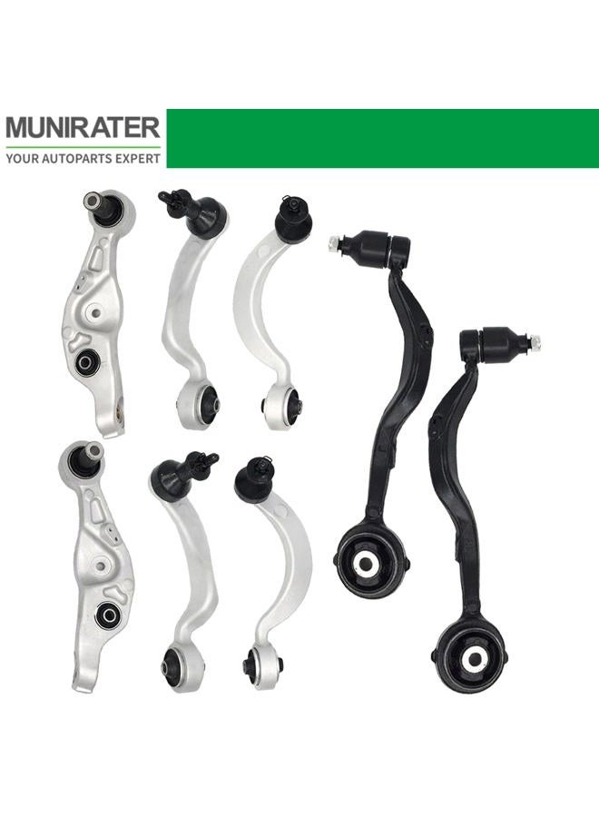 munirater 8-Pack Front Upper Lower Control Arm w/Bushings Kit Replacement for Lexus LS460 2007-2017 - Image 2
