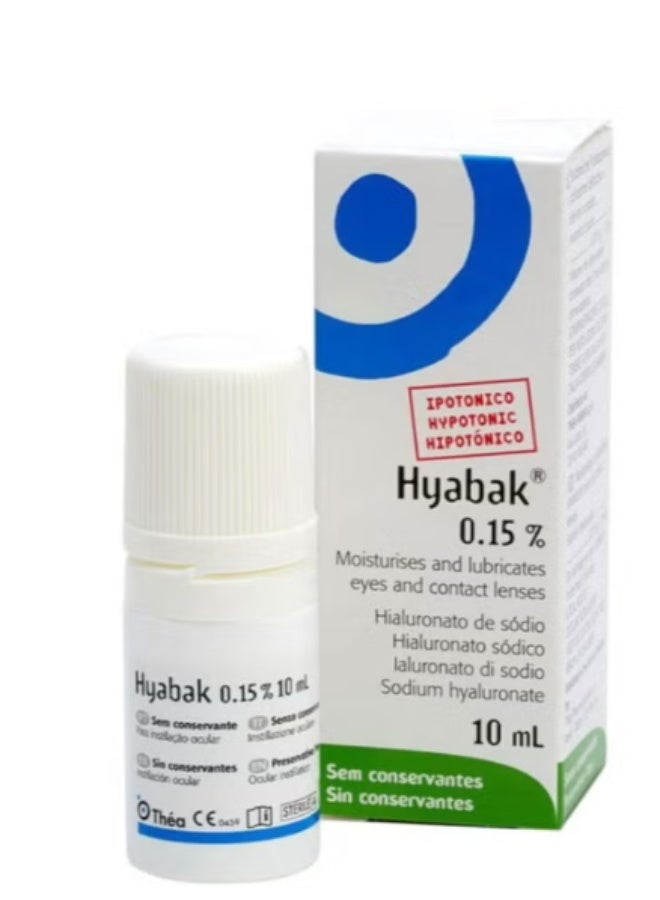 Hyabak Isotonic 0.15% Eye Solution 10ml