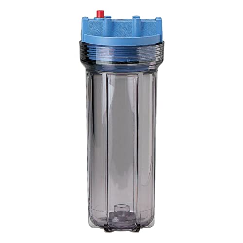 Pentek Pentair Pentek 158007 Traditional Slim Line Filter Housing, 3/8" NPT #10 Under Sink Clear Water Filter Housing with Pressure Relief Button, 10-Inch, Clear - Image 1