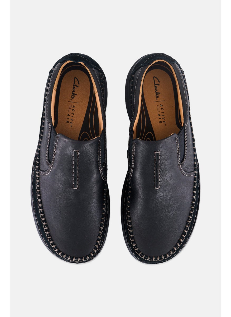 clarks Men Wide Nature 5 Walk Slip On Casual Shoes, Black  - Image 3