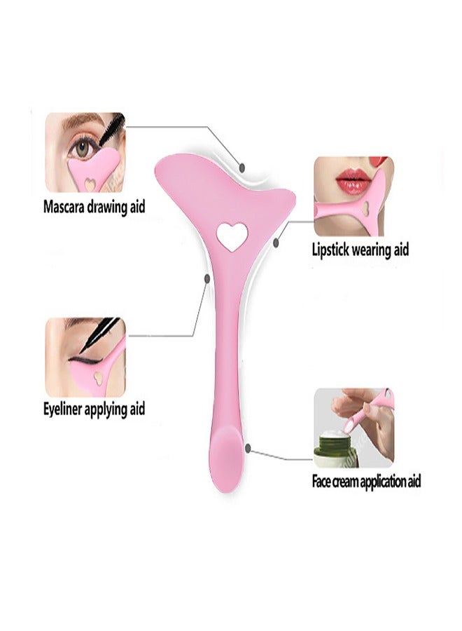 1 Piece Multi Functional Eye Makeup Assistant Tool Can Be Used As Eyeliner Eyelash Lipstick Assistant Tool And Face Cream Spoon Soft，Silicone For Easy Washing - Image 2