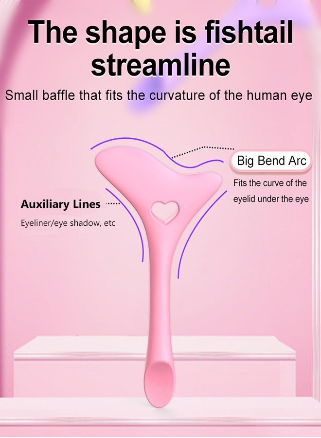 1 Piece Multi Functional Eye Makeup Assistant Tool Can Be Used As Eyeliner Eyelash Lipstick Assistant Tool And Face Cream Spoon Soft，Silicone For Easy Washing - Image 3