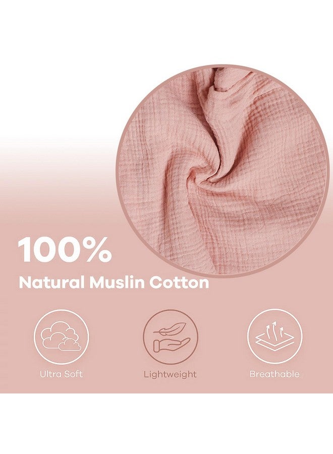 Owlowla Muslin Changing Pad Cover 2PACK,Soft Muslin Cotton Diaper Changing Pad Covers Changing Table Cover for Baby Boy Girl(Cream&Blush) - Image 2