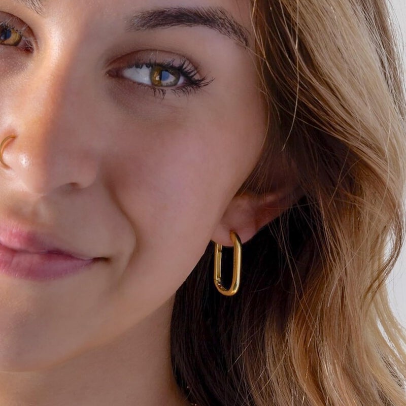 Salve Gold Earrings for Women – Dainty, Chunky, Huggie & Bow Styles | Anti-Tarnish Hypoallergenic Hoop & Stud Earrings | Aesthetic Fashion Jewelry for Girls & Women - Image 3
