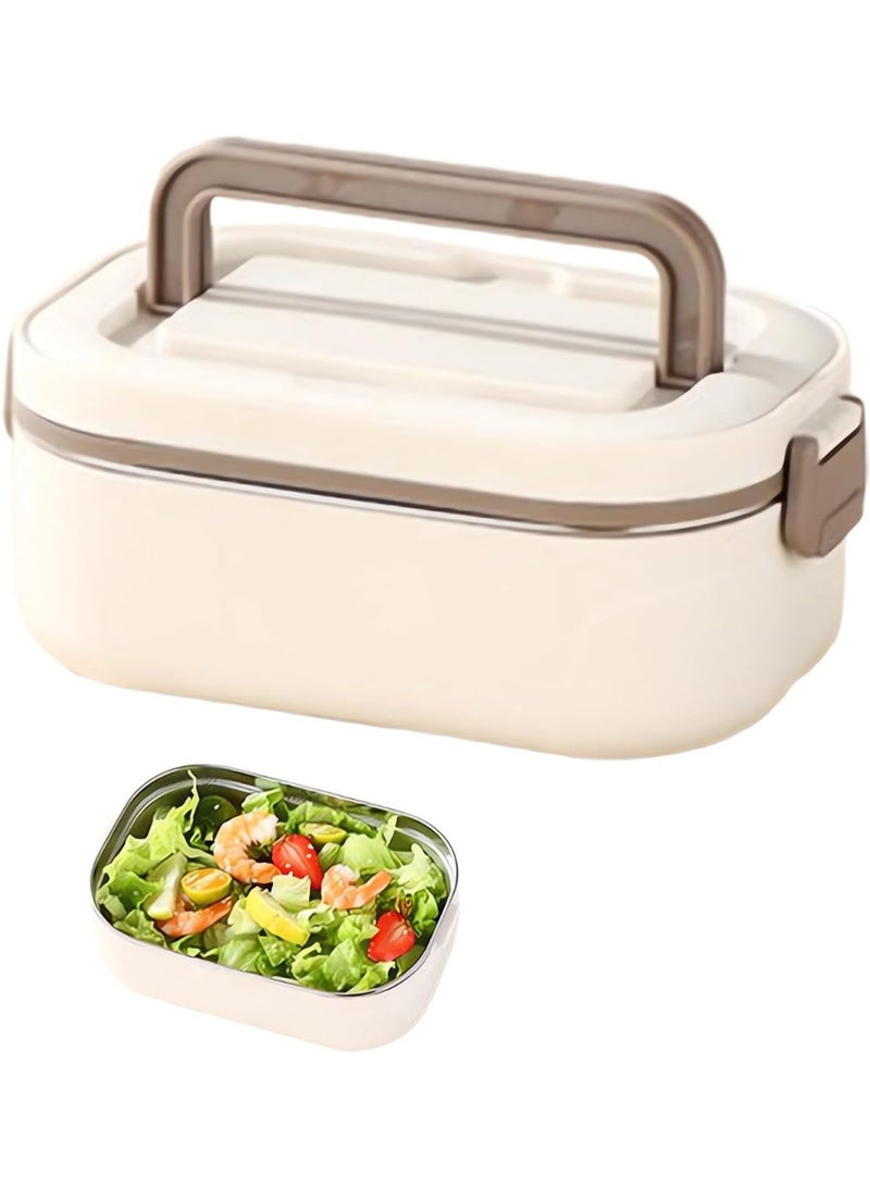 HI-FINE Bento Lunch Box For Kids Adult,Portable Insulated tiffin box Set, 1-3 Tier Stackable Stainless Steel Bento Boxes,Leakproof Food Container (1-Tier)  - Image 1