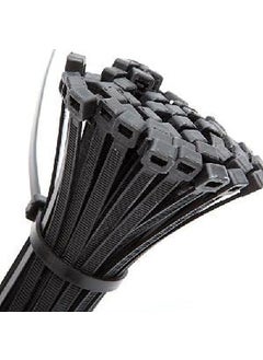 QBM QBM Cable Tie 8 Inch 200 MM x 48 MM Black Nylon Zip Wire Organiser SELF Locking TIE  - Image 1