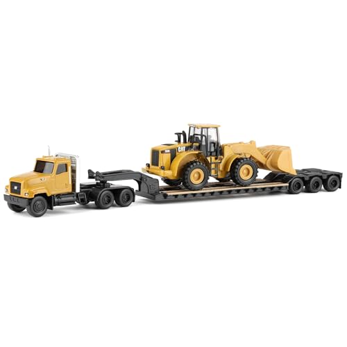Diecast Masters 187 Caterpillar CT681 Day Cab with Lowboy 950G Wheel Loader 84418 - Image 1