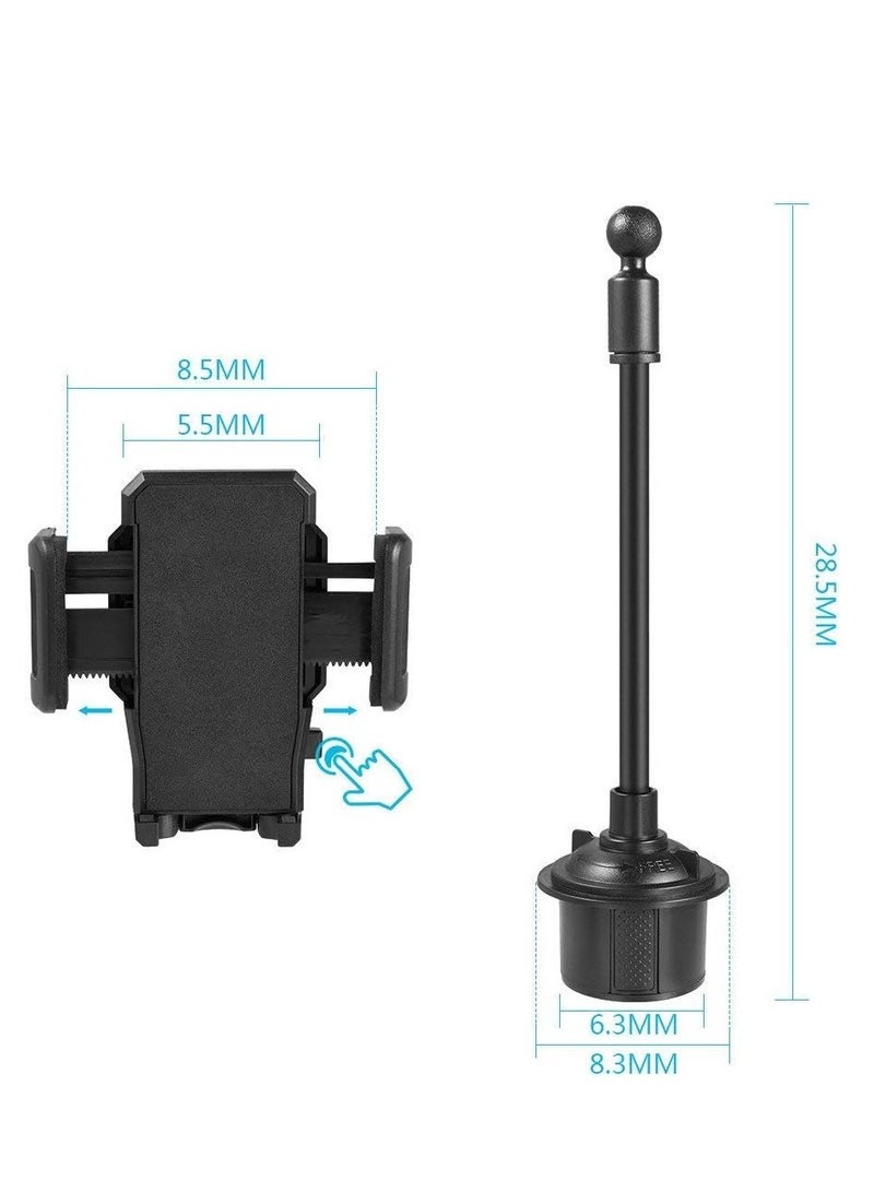 Gulf Trend Universal Car Cup Holder Phone Mount with Long Neck & 360° Rotatable Cradle Compatible for iPhone 14 Pro Max/14 Plus/13 Pro Max/12 Pro Max/11/Galaxy Note 20 Ultra/Note 20/S3 Ultra - Image 5