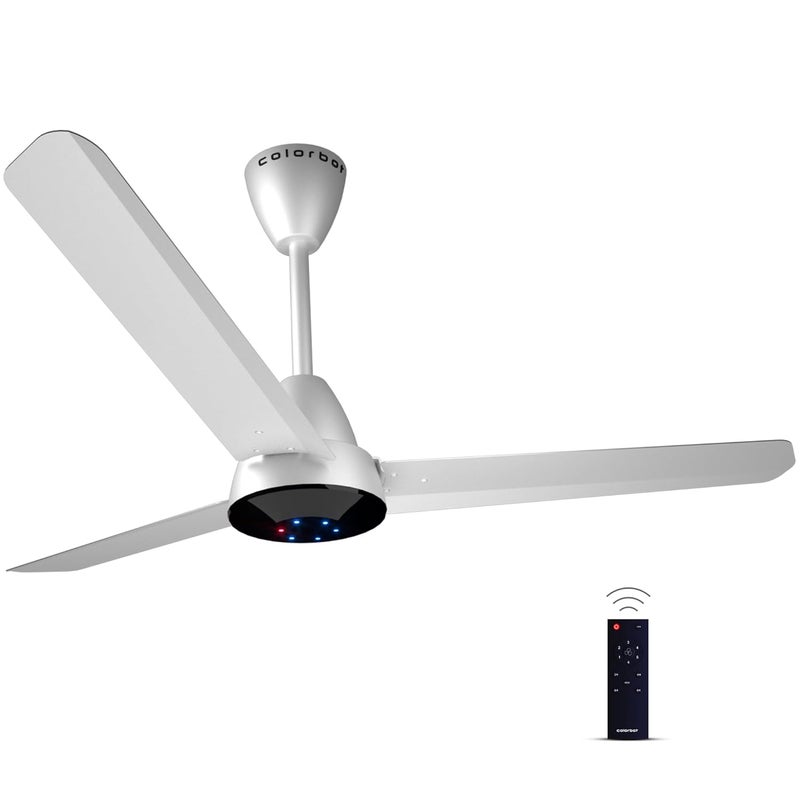 Colorbot Colorbot Helix 1200 mm BEE 5 Star Rated BLDC Ceiling Fans with Remote Control High Speed Power Saver 100 Copper Winding Reverse Mode 22 Year Warranty Arctic White  - Image 1