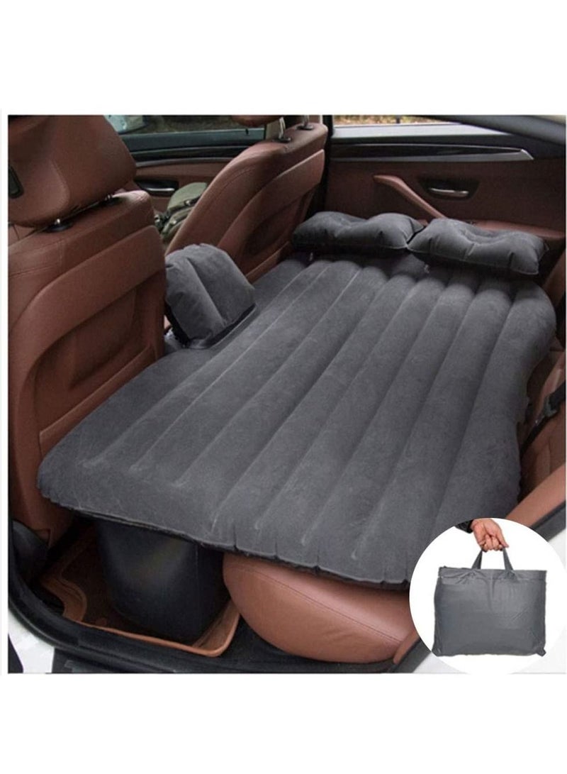 Generic Air Inflatable Travel Mattress Bed for Car Back Seat Mattress Multifunctional Sofa Pillow Outdoor Camping Mat Cushion Black - Image 1