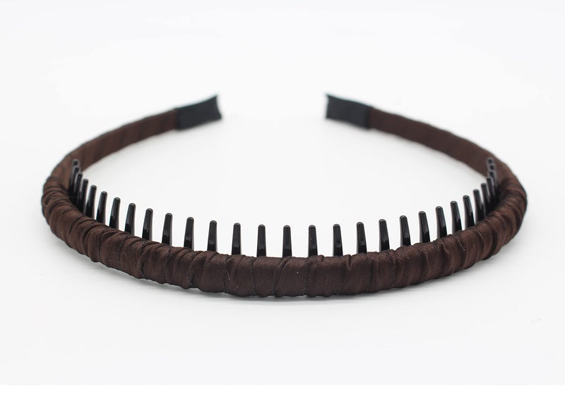JOBAND 4pcs Hairbands for Women, Non-Slip Zig Zag Headbands, Adjustable Teeth Comb Hair Hoop, Daily Use, Yoga, Spa, Parties, Resin Cotton Blend - Image 5
