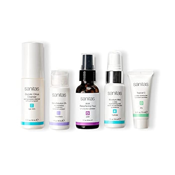 Sanitas Skincare AHA Resurfacing Peel Kit, At Home Peel Kit, 6 Piece Set, Lactic Acid Peel - Image 2
