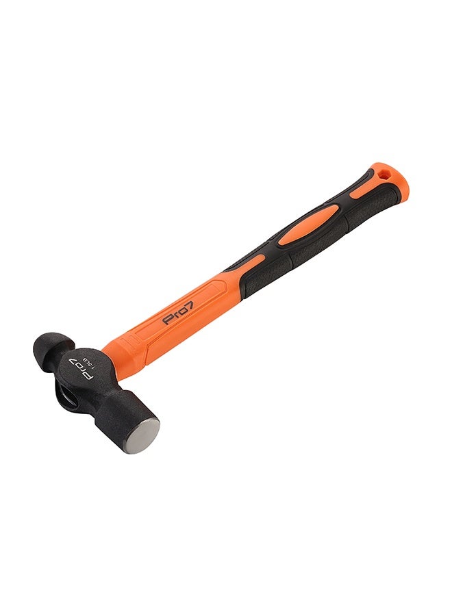 لوازم برو7 جاكوش راس عادي ودائري 1.5 رطل - مطرقة بنص دائري بمقبض فايبر مع قبضة مريحة مانعة للانزلاق - مثالية لأعمال الميكانيك، الحدادة، تشكيل المعادن، السيارات، والمشاريع اليدوية - Image 1