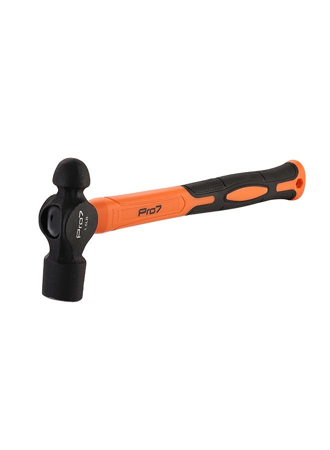 لوازم برو7 جاكوش راس عادي ودائري 1.5 رطل - مطرقة بنص دائري بمقبض فايبر مع قبضة مريحة مانعة للانزلاق - مثالية لأعمال الميكانيك، الحدادة، تشكيل المعادن، السيارات، والمشاريع اليدوية - Image 3