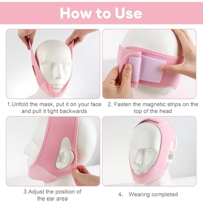 general Unisex V Shape Silicone Face Shaper Mask for Face Tightening Cheeks Chin Neck Reduce Double Chin and Tighten Skin. - Image 3