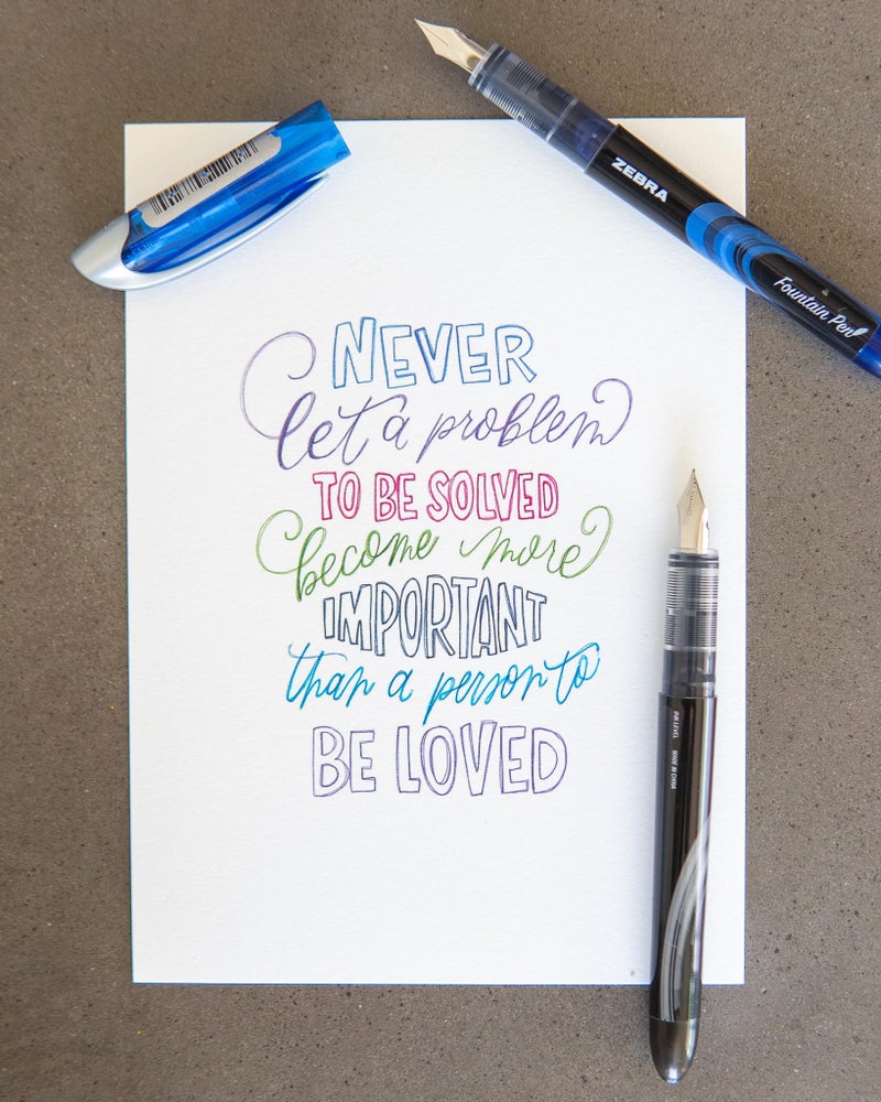 Zebra Pen Fountain Pen Set, Fine Point 0.6mm, Black Non-Toxic Ink, Stainless Steel Nib, Disposable, 2-Pack (48312) - Image 3