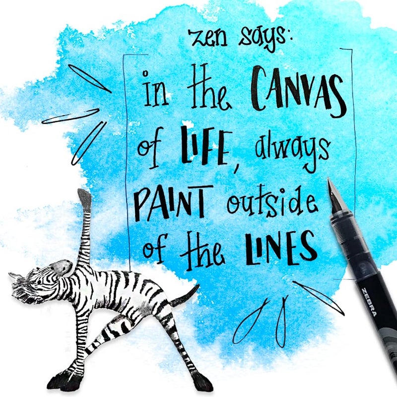 Zebra Pen Fountain Pen Set, Fine Point 0.6mm, Black Non-Toxic Ink, Stainless Steel Nib, Disposable, 2-Pack (48312) - Image 2