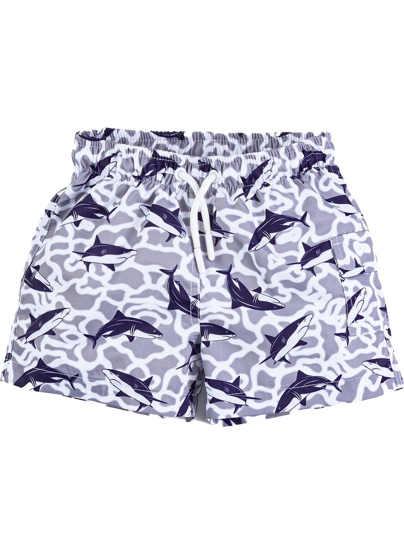Gold Class Kidswear Boys Shark Patterned Swim Shorts  - Image 1