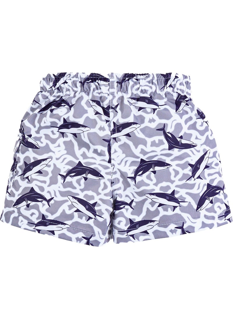 Gold Class Kidswear Boys Shark Patterned Swim Shorts  - Image 2