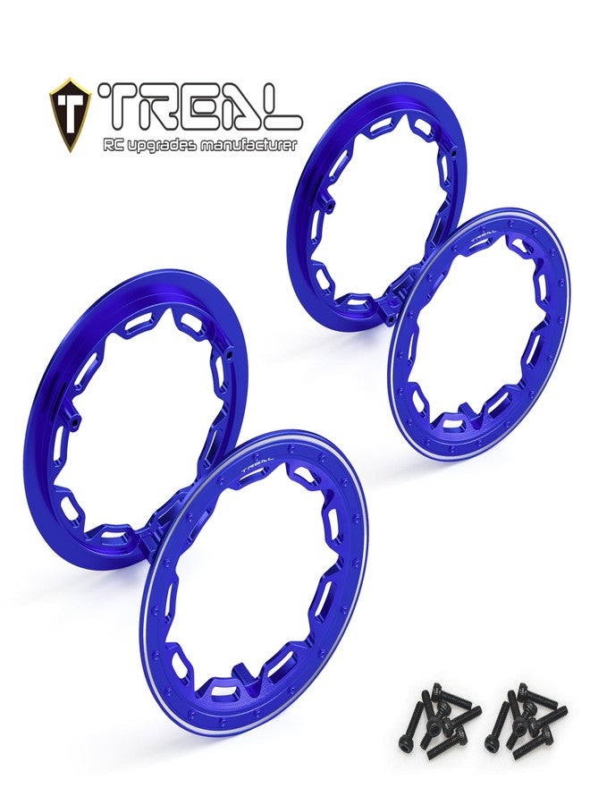 غطاء لوحة العجلة الأمامية المصنوع من الألومنيوم 7075 من TRIAL لسيارة Traxxas Pro Scale Sand Car (أزرق) - Image 2