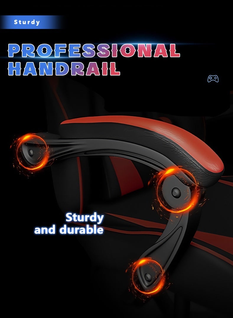 Professional Gaming Chair With Footrest, 10cm Thick Foam, 360-Degree Rotation And Height Adjustment, Adjustable Lumbar Support And Headrest, Ergonomic Design, And Sturdy And Comfortable Support. - Image 2