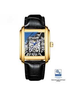 NIBEMINENT Chenxi Tiktok Live Explosions Square Hollow Mechanical Watch Men's Leather Waterproof Automatic 