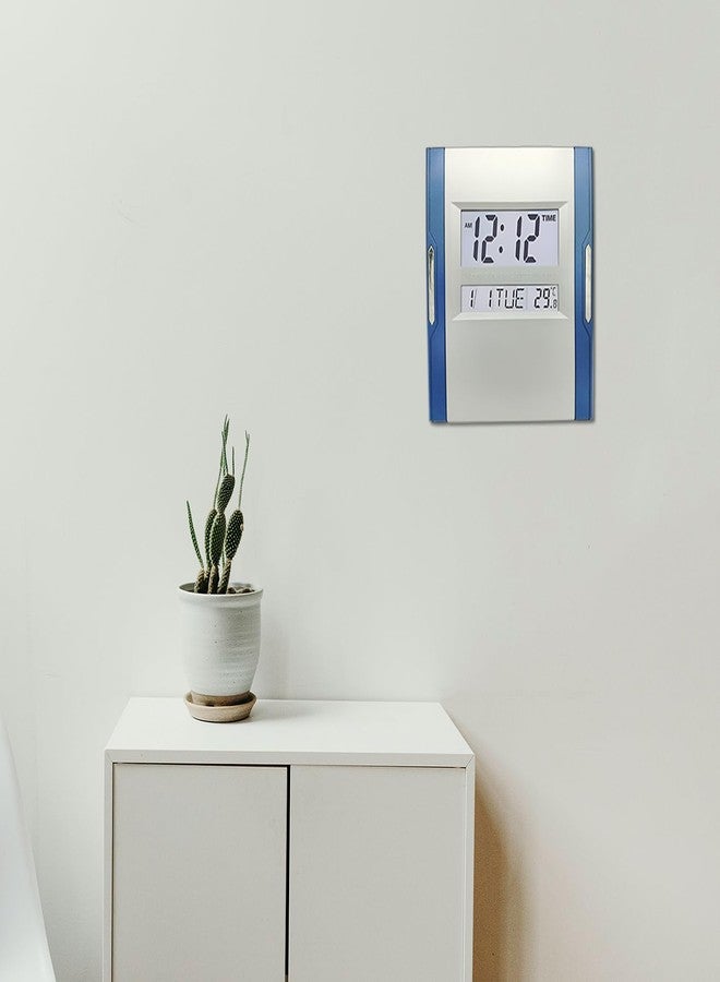 NXZ Plastic Digital Wall Clock, Table Desk Clock 3810N, Function: with Calander and Tempreature, Alarm for Home and Office TD3810N, Grey - Image 5