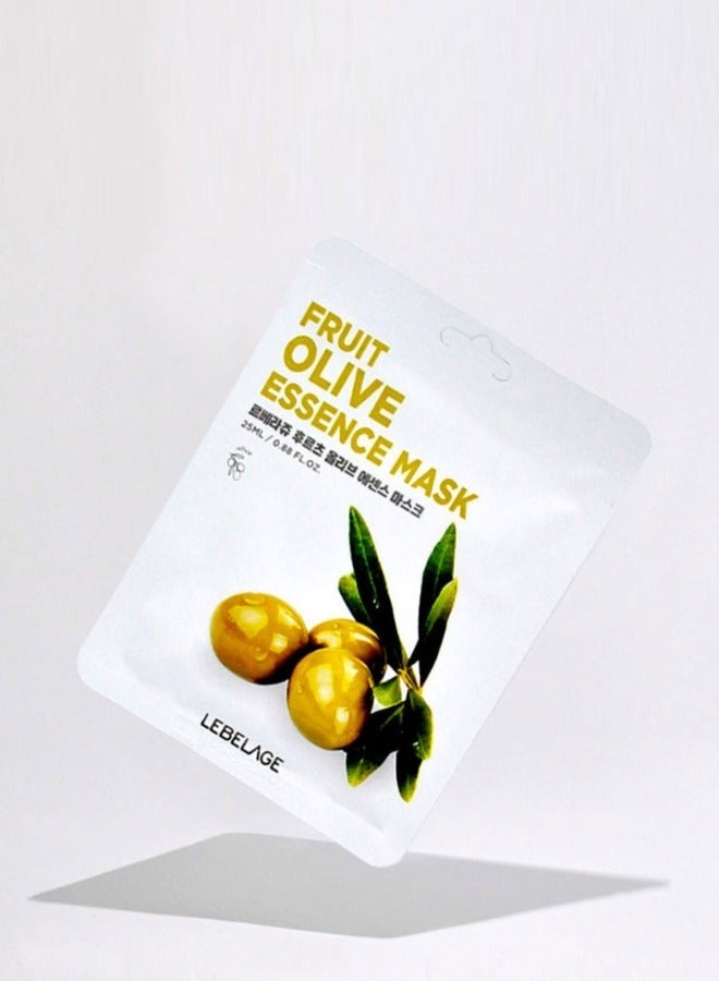 ليبلاج قناع خلاصة زيتون الفاكهة (عبوة مكونة من 10 أقنعة فردية) | العناية بالبشرة المصنوعة في كوريا - Image 5